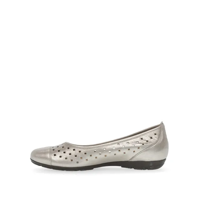 Gabor Comfort ballerines cuir doré perforées