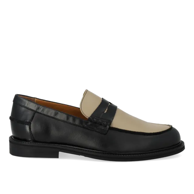 Angulus Mocassin penny colorblock cuir