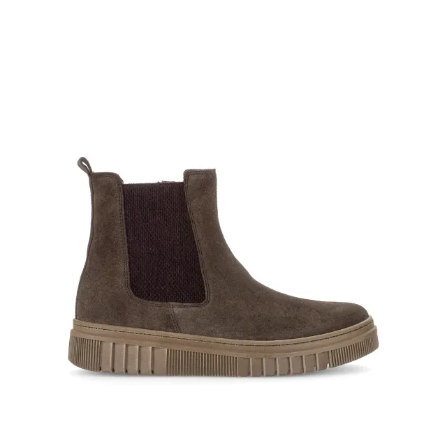 Gabor Comfort bottines daim marron compensées