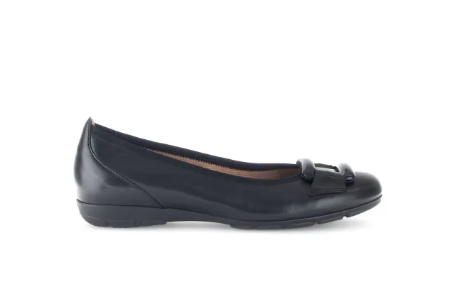 Gabor Comfort ballerine cuir noir boucle compensée
