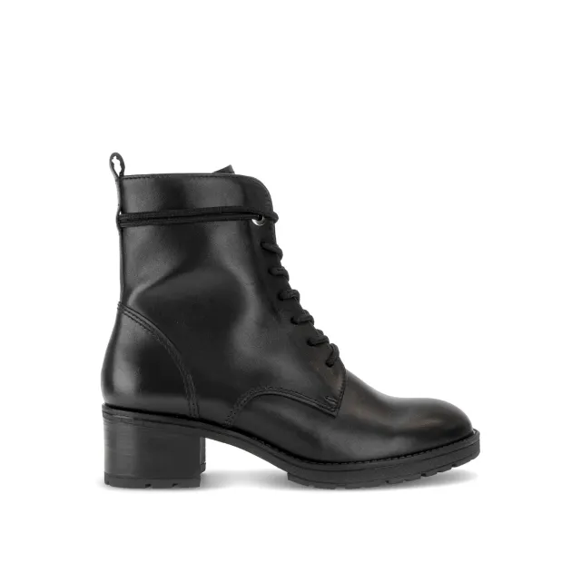 Gabor bottines cuir lisse lacets et zip