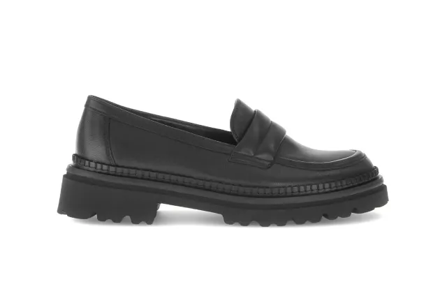 Gabor Comfort mocassins noirs cuir lisse Best Fitting