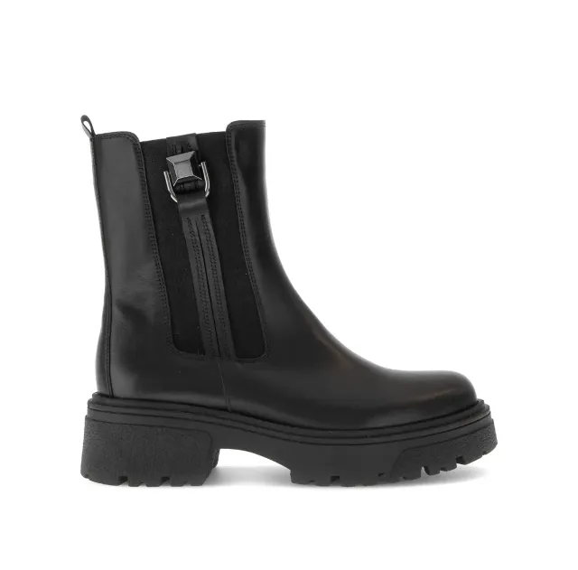 Gabor Comfort bottines cuir noires zip talon épais