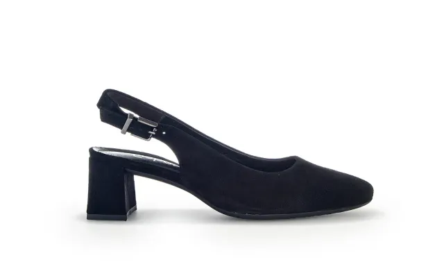 Gabor Comfort escarpins bride arrière daim talon 5,5 cm