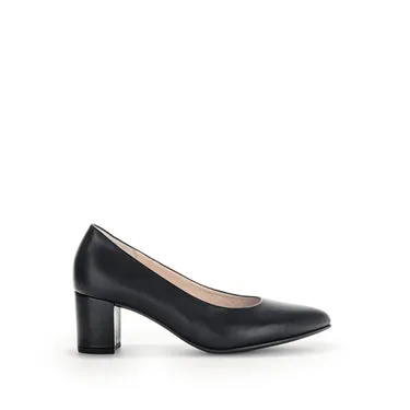 Gabor Comfort escarpins noirs cuir lisse talon 55 mm