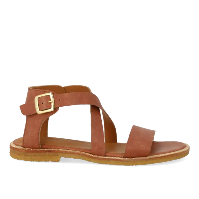 Angulus Sandal with crisscross straps and ankle buckle sandales à brides en cuir