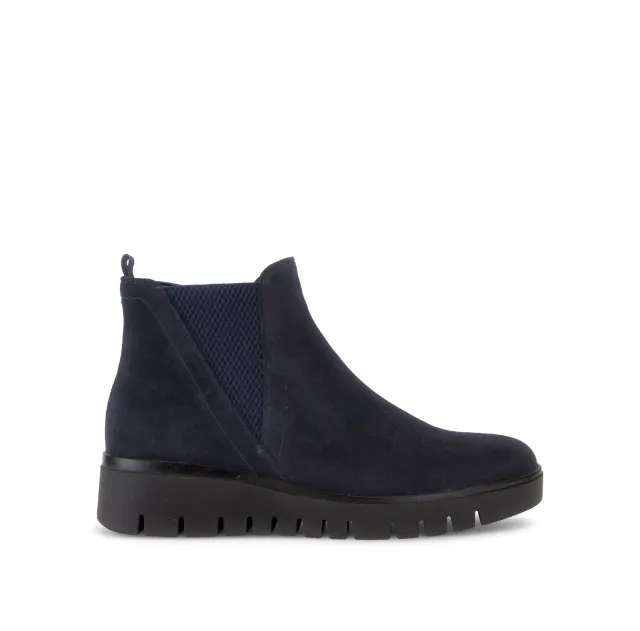 Gabor Comfort bottines bleu daim largeur H doublure chaude