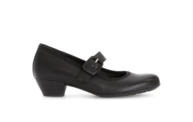 Gabor Comfort escarpins noirs cuir talon 35 mm largeur H