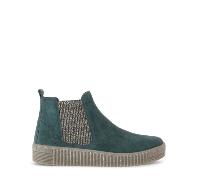 Gabor Comfort bottines bleues daim chelsea semelle caoutchouc