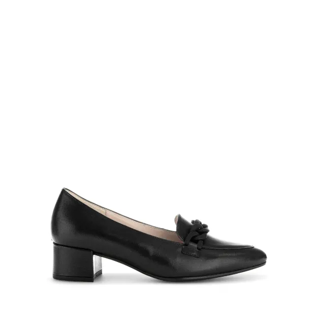 Gabor Comfort escarpins noirs cuir lisse talon 40 mm