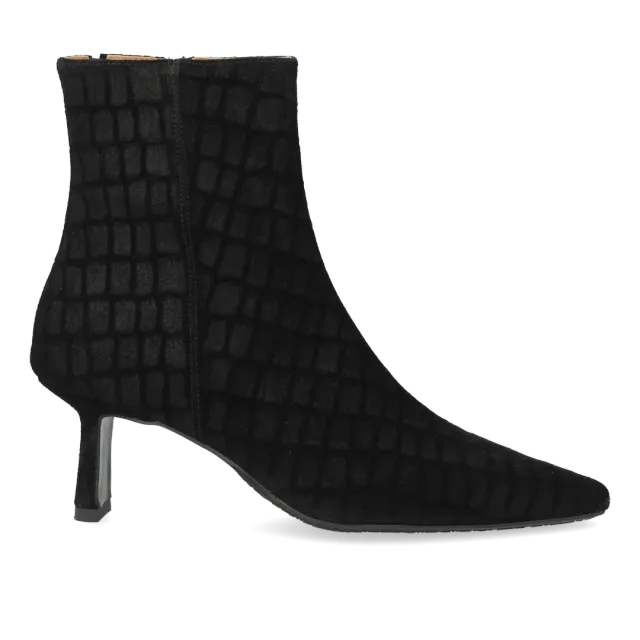 Angulus Bottine Sculptée Cuir Bout Pointu Talon