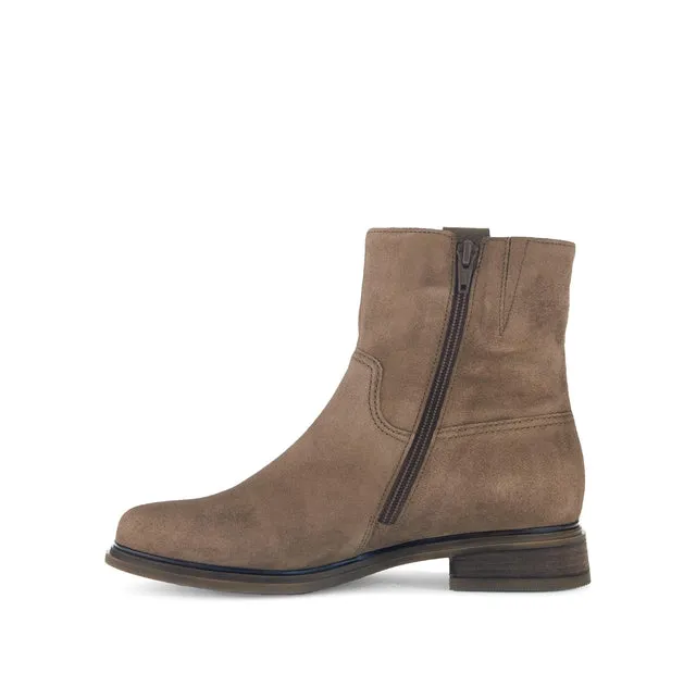 Gabor Comfort bottines marron daim largeur G zip