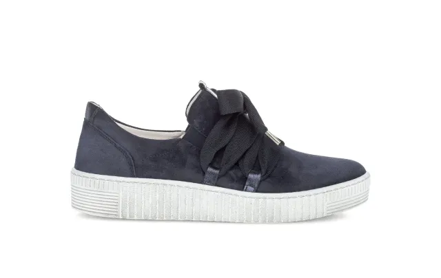 Gabor Comfort baskets bleues velours largeur F