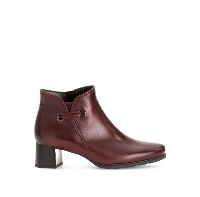 Gabor Comfort bottines bordeaux cuir lisse largeur G