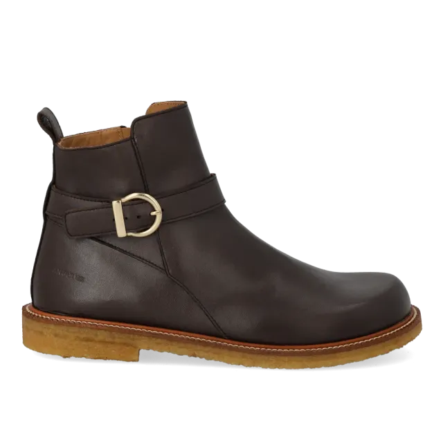 Angulus Boot bottine en cuir large à boucle