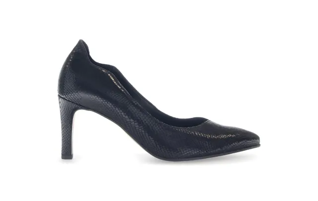 Gabor Comfort escarpins reptile noir talon 70 mm