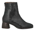 Angulus bottine cuir tressé main talon bois 5 cm