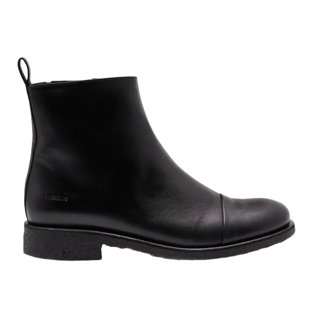 Angulus bottines cuir zip couture centrale bride