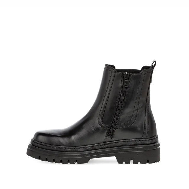 Gabor Comfort Chelsea Mid bottines noires cuir lisse