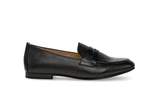 Gabor mocassins noirs en cuir souple college