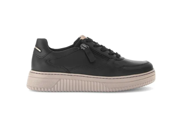 Gabor Comfort baskets cuir noires largeur K Hallux Valgus zip