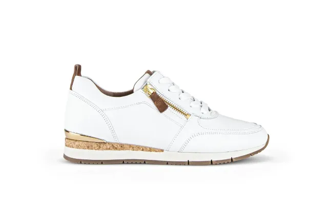 Gabor Comfort baskets blanches en cuir lisse femme