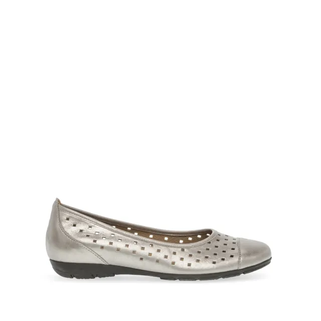 Gabor Comfort ballerines cuir doré perforées