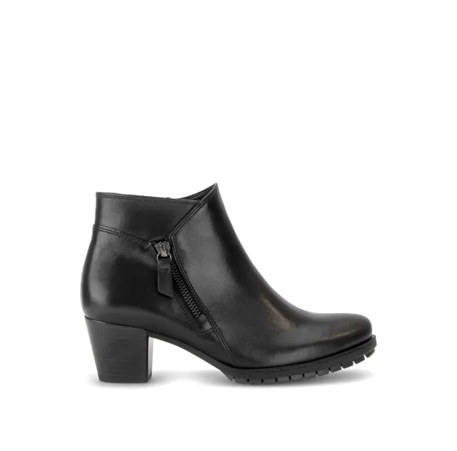 Gabor Comfort bottines noires cuir lisse talon 50 mm largeur H