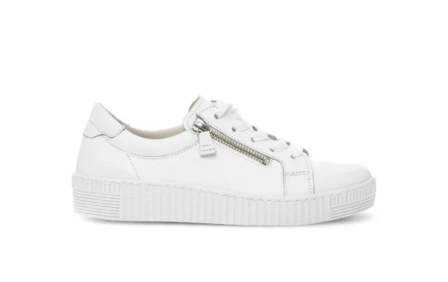 Gabor Comfort Baskets blanches en cuir baskets femme largeur F