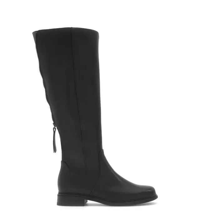 Gabor Comfort bottes noires en cuir lisse largeur G