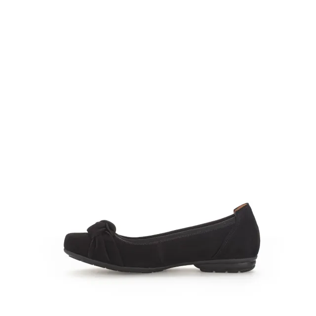 Gabor Comfort ballerines cuir lisse noir largeur G