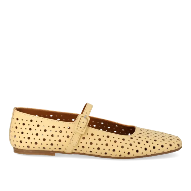 Angulus ballerines cuir perforées boucle