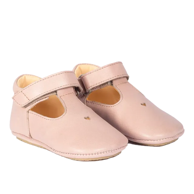 Angulus Chaussure Premiers Pas Cœur Velcro Cuir
