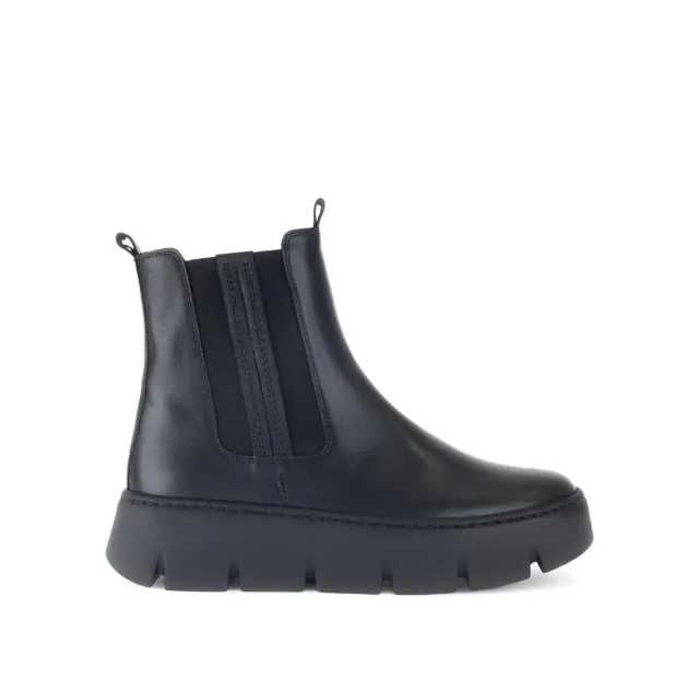 Gabor Comfort bottines noires en cuir lisse style Chelsea