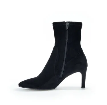 Gabor bottines noires en textile à zip forme fine