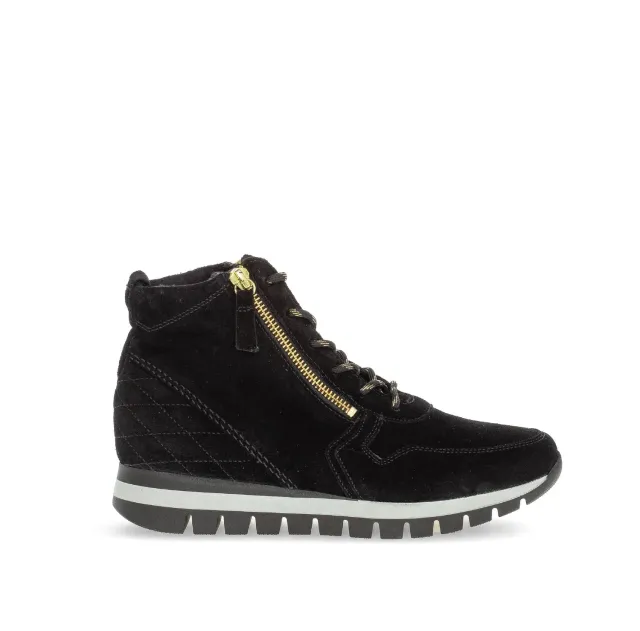 Gabor Comfort Sneaker montante daim fermeture éclair
