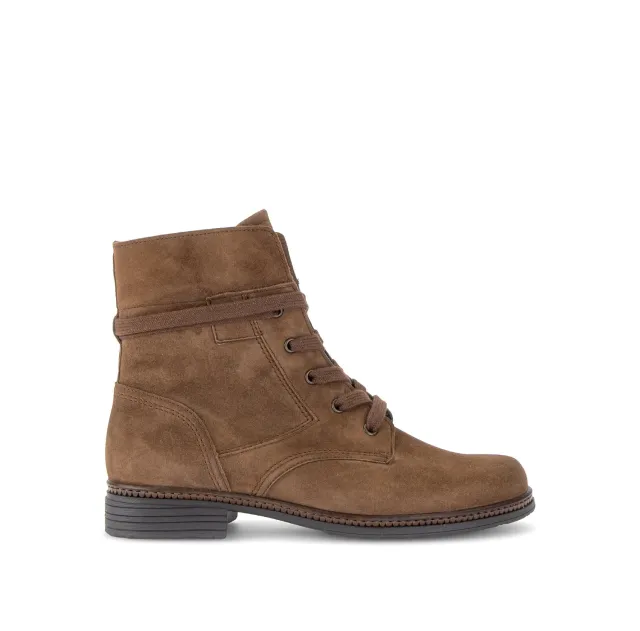Gabor Comfort bottines marron daim lacets talon compensé