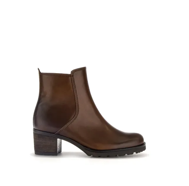 Gabor Comfort bottines marron cuir lisse largeur G