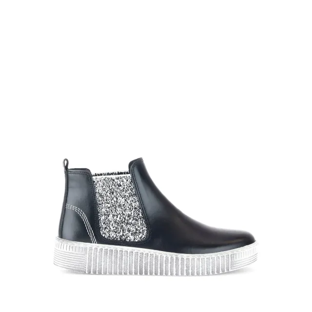 Gabor Comfort chelsea noires cuir semelle blanche