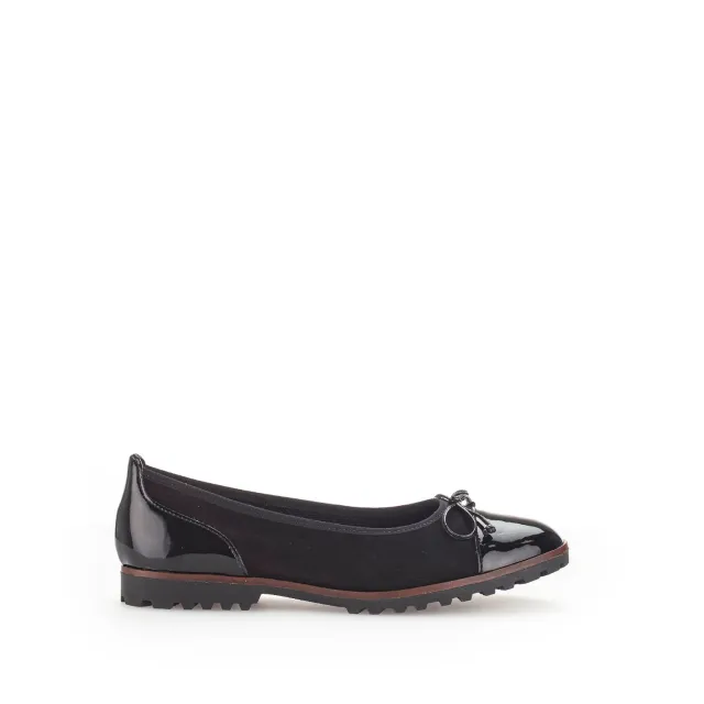 Gabor Comfort ballerines noires velours sport élastiquées
