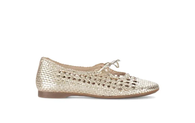 Gabor Comfort ballerines dorées en cuir tressé