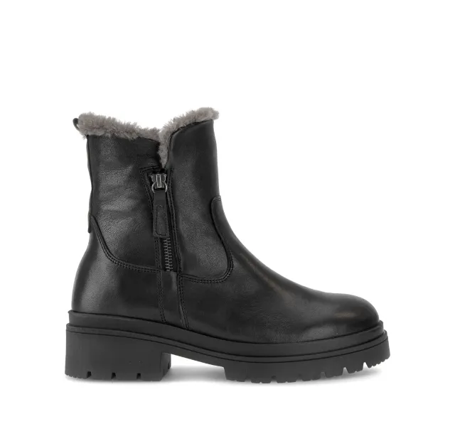Gabor Comfort bottines cuir noires doublure agneau