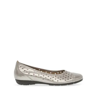 Gabor Comfort ballerines cuir doré perforées