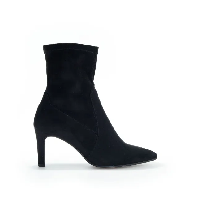 Gabor bottines noires en textile à zip forme fine