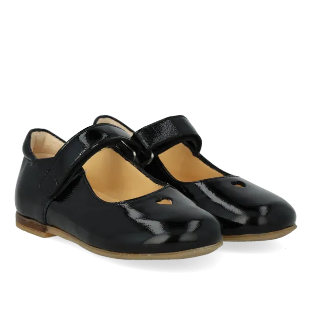 Angulus ballerine cœur cuir enfant velcro