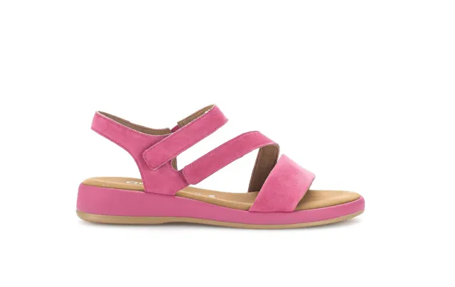 Gabor Comfort Sandales roses en daim sandales largeur G