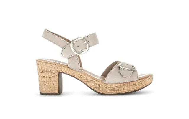 Gabor Comfort sandales daim beiges talon 45 mm