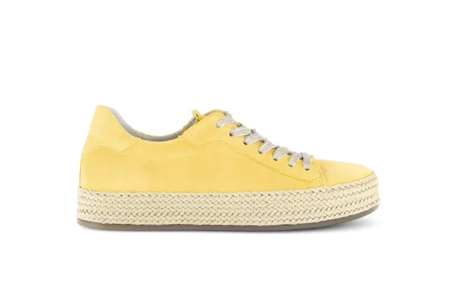 Gabor Comfort baskets jaunes en cuir semelle latex