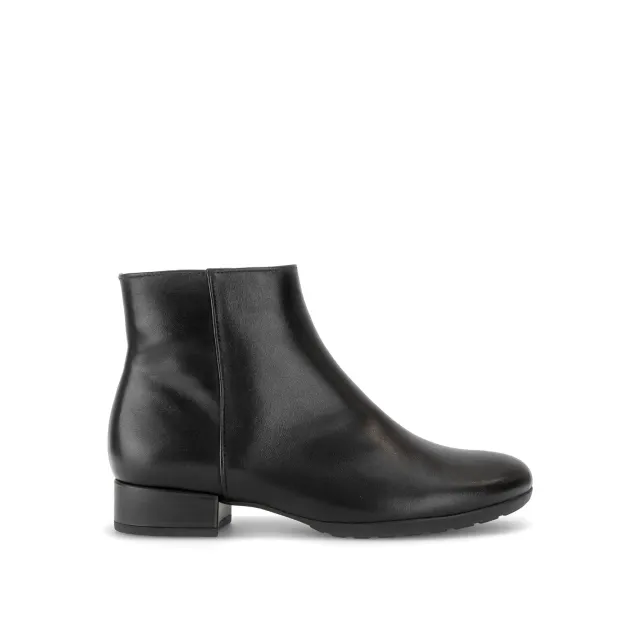 Gabor Comfort bottines noires en cuir lisse largeur H