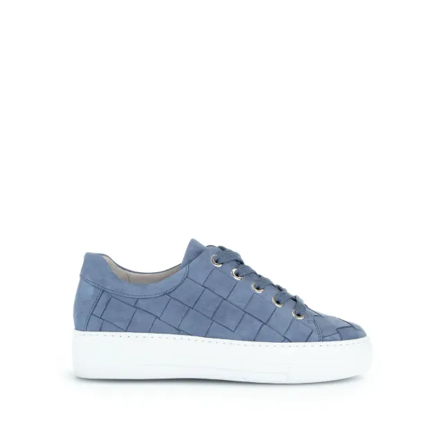 Gabor Comfort baskets cuir bleues largeur G